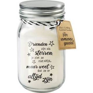 👉 Geurkaars wit wax glas One Size Color-Wit Paper Dreams Vrienden 13,5 cm wax/glas 8716764014086