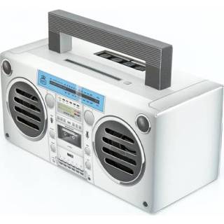 👉 Boombox metaal One Size Color-Blauw Back to the 90s met deze originele bluetooth speaker van GPO 5060237572256