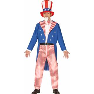 👉 Verkleedpak blauw rood polyester m Color-Rood mannen Fiestas Guirca Amerika heren blauw/rood maat 8434077885611