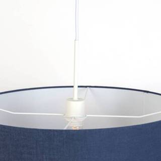 👉 Moderne hanglamp wit blauwe One Size blauw met antiek kap 50 cm - Combi 1 8718881085116