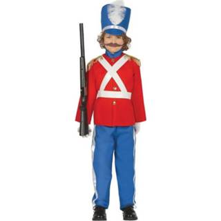 👉 Verkleedpak blauw rood polyester Color-Rood jongens Fiestas Guirca soldaat blauw/rood mt 128-134 8434077884409