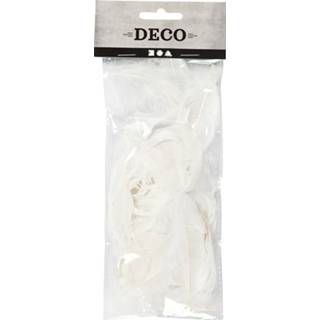 👉 Ganzenveertje wit veren One Size Color-Wit Creotime ronde ganzenveren 6/8 cm 3 gram 5707167588758