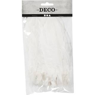 👉 Ganzenveertje wit veren One Size Color-Wit Creotime ganzenveren lengte 15 cm 50 gram 70 stuks 5707167036549