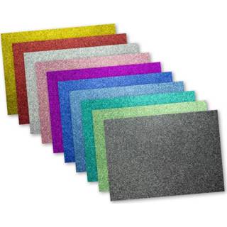 👉 Glitterkarton One Size Color-GeenKleur Kangaro pak 10 vel 25x35cm, kleuren 300 grams 8712127094900