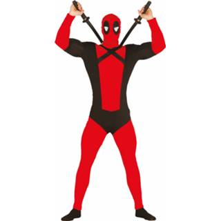 👉 Verkleedpak rood polyester m Color-Rood mannen Fiestas Guirca anti-superheld heren mt M/L 8434077886861