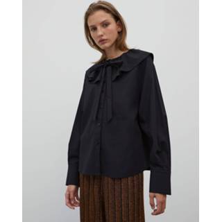 👉 Blous katoen XS vrouwen zwart Blouse 'Angela' 4063582927925