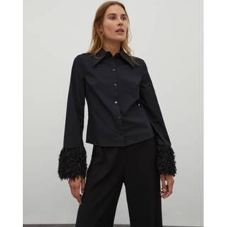 👉 Blous katoen XS vrouwen zwart Blouse 'Dagmar' 4063582927970