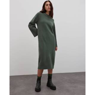 👉 Gebreide jurk XS vrouwen groen 'Simi' 4066363058573