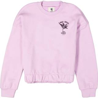 Garcia paarse sweater met borstprint n22460 7026 lila blush