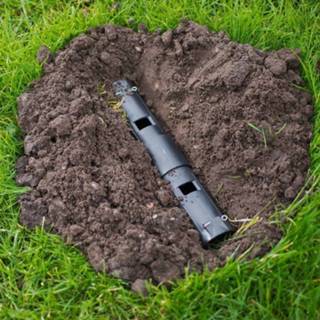 👉 Ongediertebestrijding One Size zwart Diervriendelijke mollenval koker 25 cm - Humane ongediertebestrijding/ongediertewering tegen mollen 8720147187571