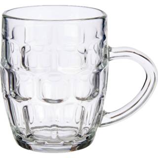 👉 Bierpul One Size transparant Set van 12x stuks glazen bierpullen 280 ml - Bierglazen 8720576403853