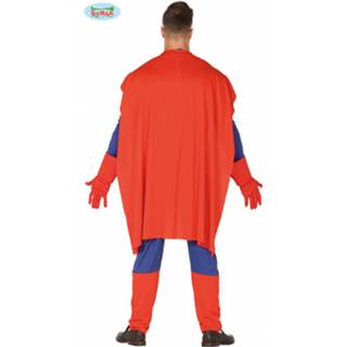👉 Verkleedpak blauw rood polyester l Color-Blauw Fiestas Guirca Superheld blauw/rood mt 8434077886342