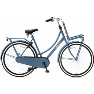 👉 Transportfiets blauw staal One Size Color-Blauw vrouwen Popal dames Daily Dutch Basic 28 Inch 57 cm Terugtraprem 8719636012876