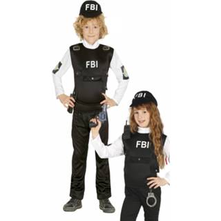 👉 Verkleedpak zwart polyester Color-Zwart Fiestas Guirca FBI junior mt 10-12 jaar 8434077859636