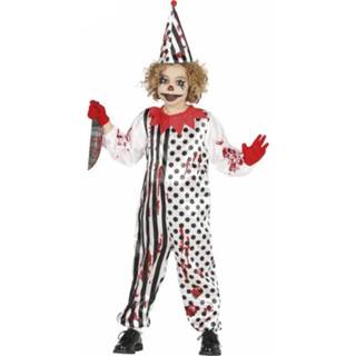 Verkleedpak wit polyester Color-Wit Fiestas Guirca Zombie Clown junior maat 110/116 8434077873311