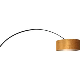 👉 Vloerlamp zwart gouden velours Steinhauer Sparkled Light 8129 Kap 8712746145991