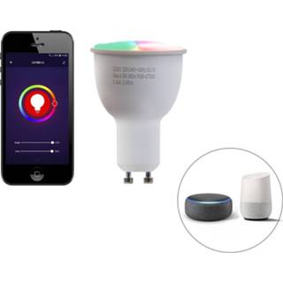 👉 Inbouwspot staal One Size zilver Smart rond IP44 incl. Wifi GU10 - Xena 8718881130120