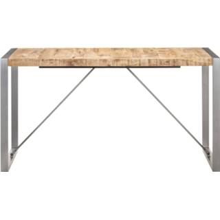 👉 Eettafel One Size bruin mannen 140x70x75 cm massief ruw mangohout 8720286104545