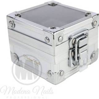 👉 Mini koffer zilver One Size Modena Nails Nagelfrees Opzetstukken 8720512577013