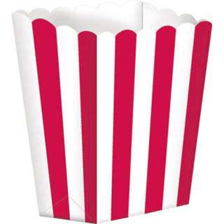 👉 Popcorn rood 15x Stuks Bakjes 13 Cm - Wegwerpbakjes 8720276471466