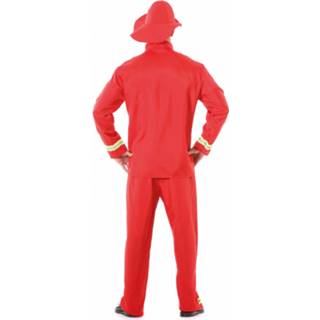 👉 Verkleedpak rood polyester XL Color-Rood Fiestas Guirca Brandweerman maat 8434077881439
