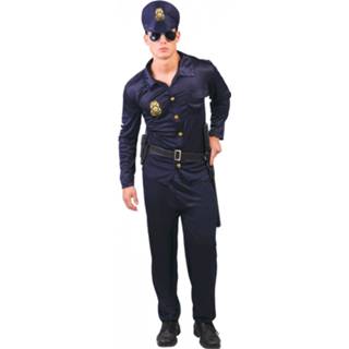 👉 Verkleedpak blauw polyester l Color-Blauw mannen Fiestas Guirca politie heren donkerblauw mt 8434077801802