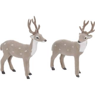 👉 Grijs One Size 2 stuks Hert 15cm 8719269468439