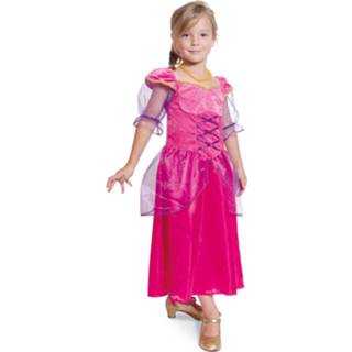 👉 Prinsessen jurk magenta roze synthetisch meisjes Fuchsia 3-5 Jaar 8718758914525