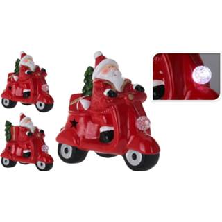 👉 One Size GeenKleur 5 stuks Kerstman op de motor met led 8719269353315