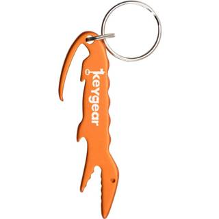 👉 Flessenopener oranje aluminium One Size Color-Oranje KeyGear sleutelhanger krokodil 8 cm 8127130188032