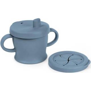 👉 Drink beker silicoon blauw meisjes Haakaa® Drinkbeker 2in1 vanaf 6 maanden, lichtblauw 9420060206432