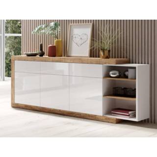 👉 Dressoir wit eik SINO 3 deuren lades eik/hoogglans 5400943225112