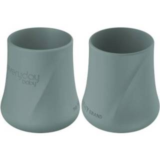 👉 Drinkbeker donkergroen siliconen silicoon meisjes groen baby's Everyday Baby set van 2, harmony green 7350077265639