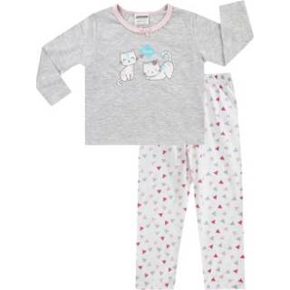 👉 JACKY Pyjama 2st. lichtgrijs gemêleerd patroon