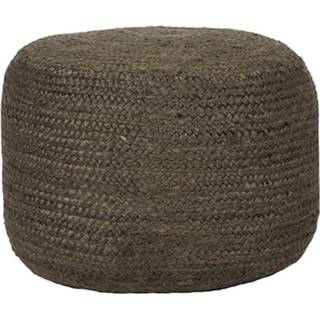 👉 Poef donkergroen LABEL51 Jute - Army green 50 cm 8720195422884