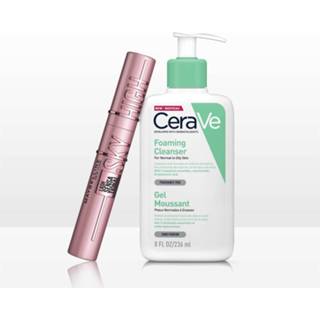 👉 Mascara CeraVe Foaming Cleanser and Maybelline Sky High Duo for Oily Skin