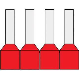 👉 Rood Geïsoleerde HaspelAdereindhulzen 1,00qmm penlengte= 8mm 8716643015524