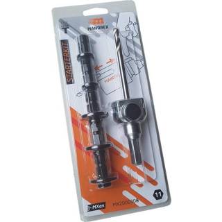 👉 Gatzaaghouder hout metaal mannen Starter Kit zesk.11 125mm Centreerboor + 5 adapters Mandrex voor en 8718564006315