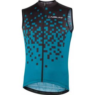 👉 Nalini - New Grenoble - Fietshemd maat 3XL, turkoois/zwart/blauw