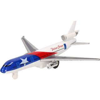 👉 Vliegtuig wit blauw metaal One Size meerkleurig met polar star speelgoed vliegtuigje van 19 cm 8718758427551