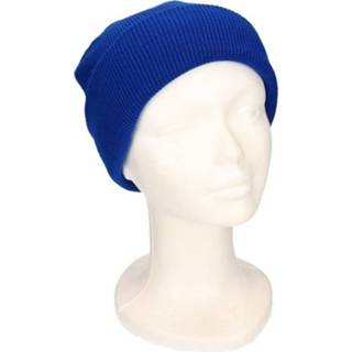 👉 Wintermuts blauw One Size meisjes Basic winter muts voor 8719538326514