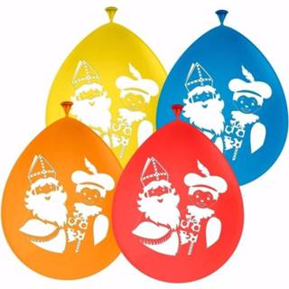 👉 Sinterklaasversiering One Size meerkleurig Sinterklaas versiering ballonnen - 16 stuks Sint en Piet 8719538300231