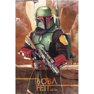 👉 Poster meerkleurig Hoofdmateriaa Papier unisex mannen Star Wars - The Mandalorian Boba Fett 4063909285868