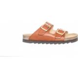 👉 Ten Points - Women's Vivienne Brushed Leather Two Straps - Sandalen maat 42, beige/oranje