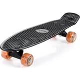 👉 Skateboard active Deuba met ledverlichting - Zwart&Oranje 57 cm 6011609815838