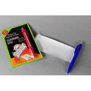 👉 Balpen One Size meerkleurig met spiekbriefje er in - Fun/fop artikelen Pennen spiek briefje 8718758104155