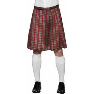 👉 Schotse kilt rode One Size rood mannen / rok voor heren - Carnaval verkleedkleding 8719538051782
