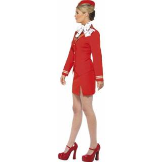 👉 Rood stewardess kostuum met hoedje