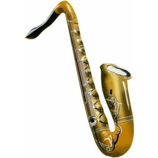 👉 Opblaasbare saxofoon gouden One Size meerkleurig 8718758031000