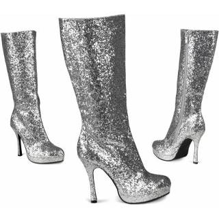 👉 Laarzen zilveren zilver glitter met hak 8718758296782